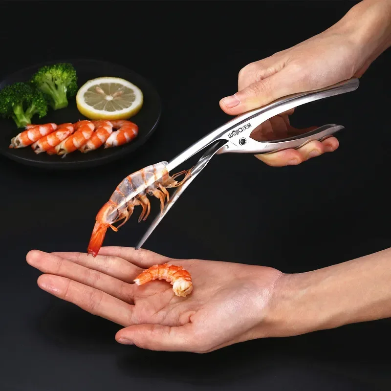 1Pc Stainless Steel Shrimp Peeler Prawn Peeler Line Cutter Cleaning Shrimp Line Fishing Lobster Peel Seafood Kitchen Accessories