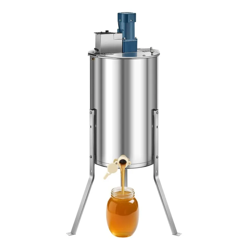 

Electric three-frame stainless steel honey shaker, extractor, separator, beekeeping tool with flowing honey mouth