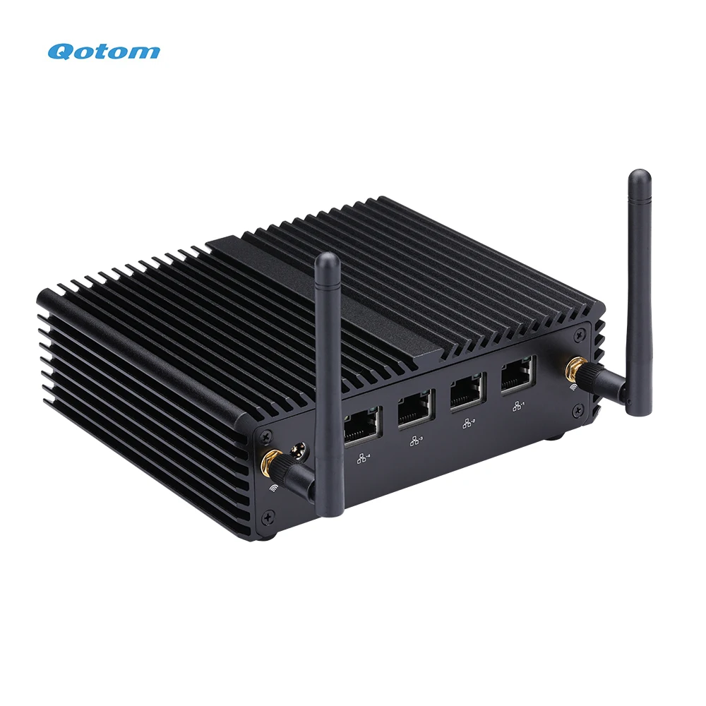 Qotom 4 LAN Mini PC mit Prozessor N2920 Quad Core 1,86 GHz CPU TDP 7,5 W Home Office Router Firewall