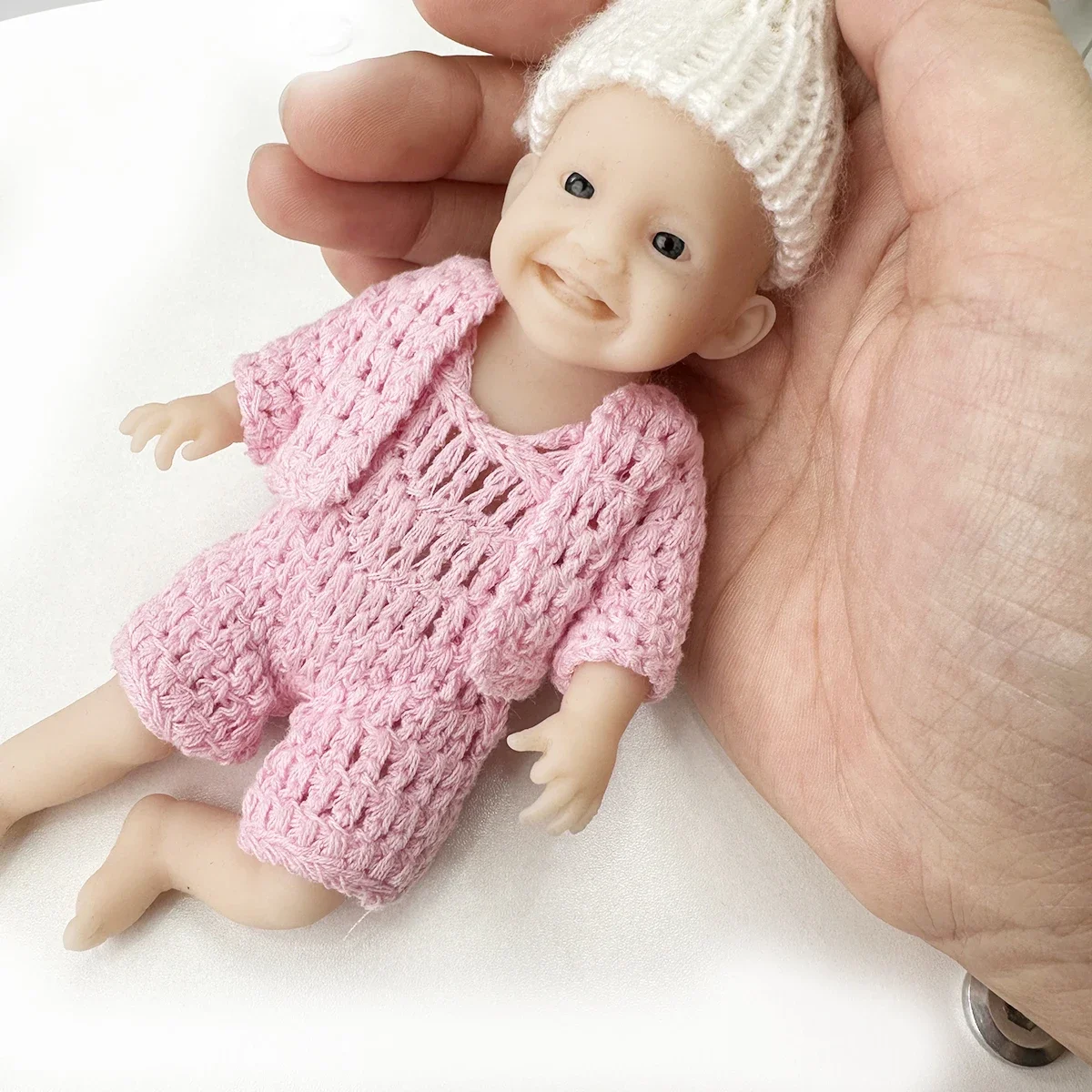 18Cm 7Inches  Reborn Baby Dolls Mini Girl Dolls Super Floppy Silicone Mini  lifelike Baby Doll Playsets