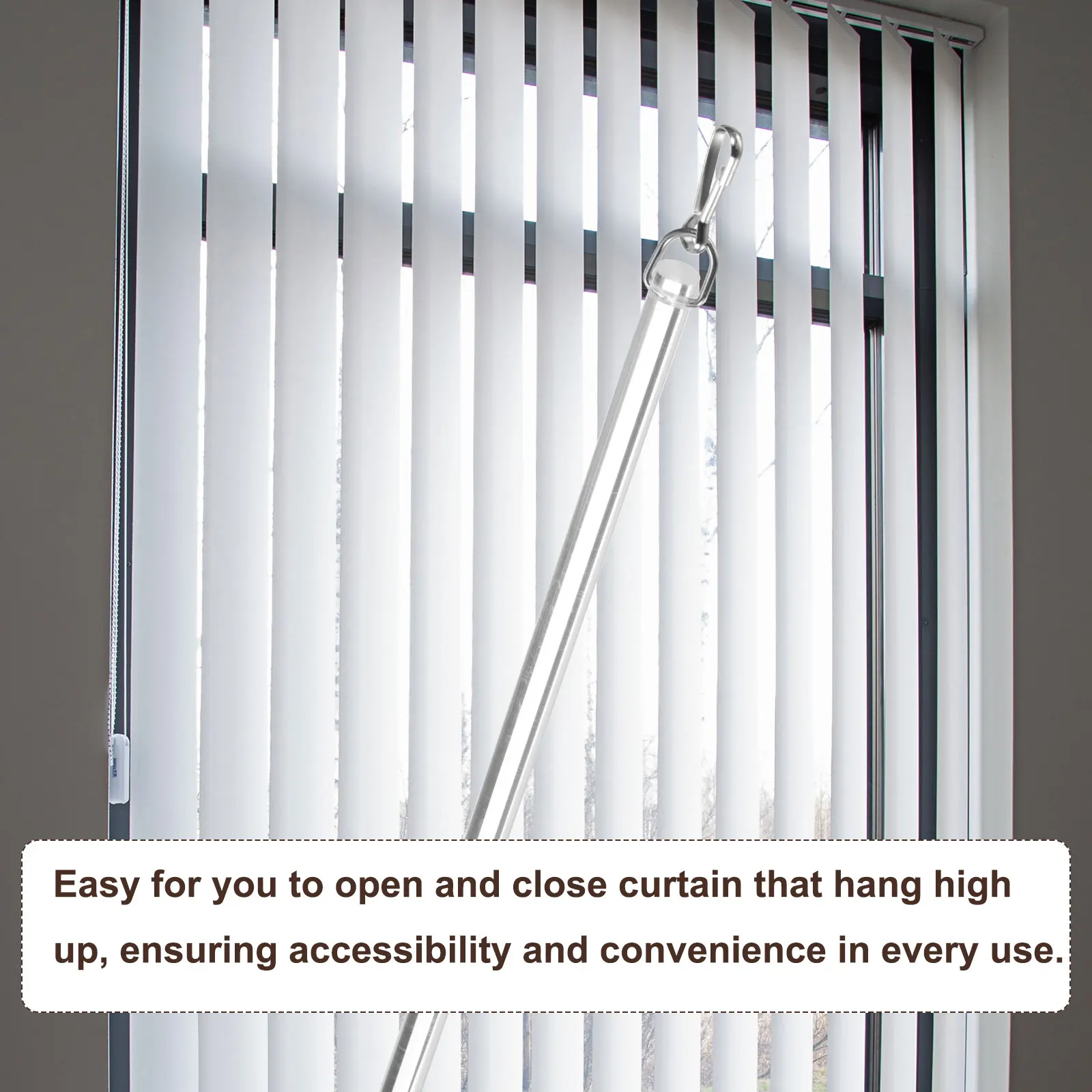 Asta per tende trasparente da 2 pezzi da 12", parte di ricambio per bacchetta cieca in acrilico