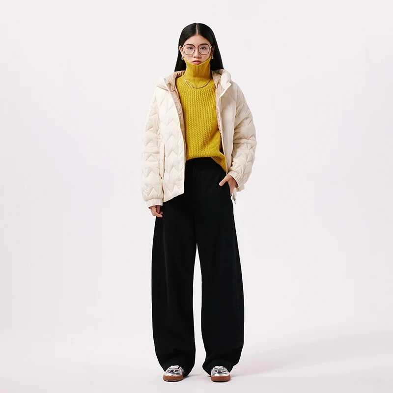 

Chericom женский легкий стеганый пуховик с капюшоном на молнии спереди пуховик с ромбовидной строчкой и наклонными карманами повседневный Y299059Y