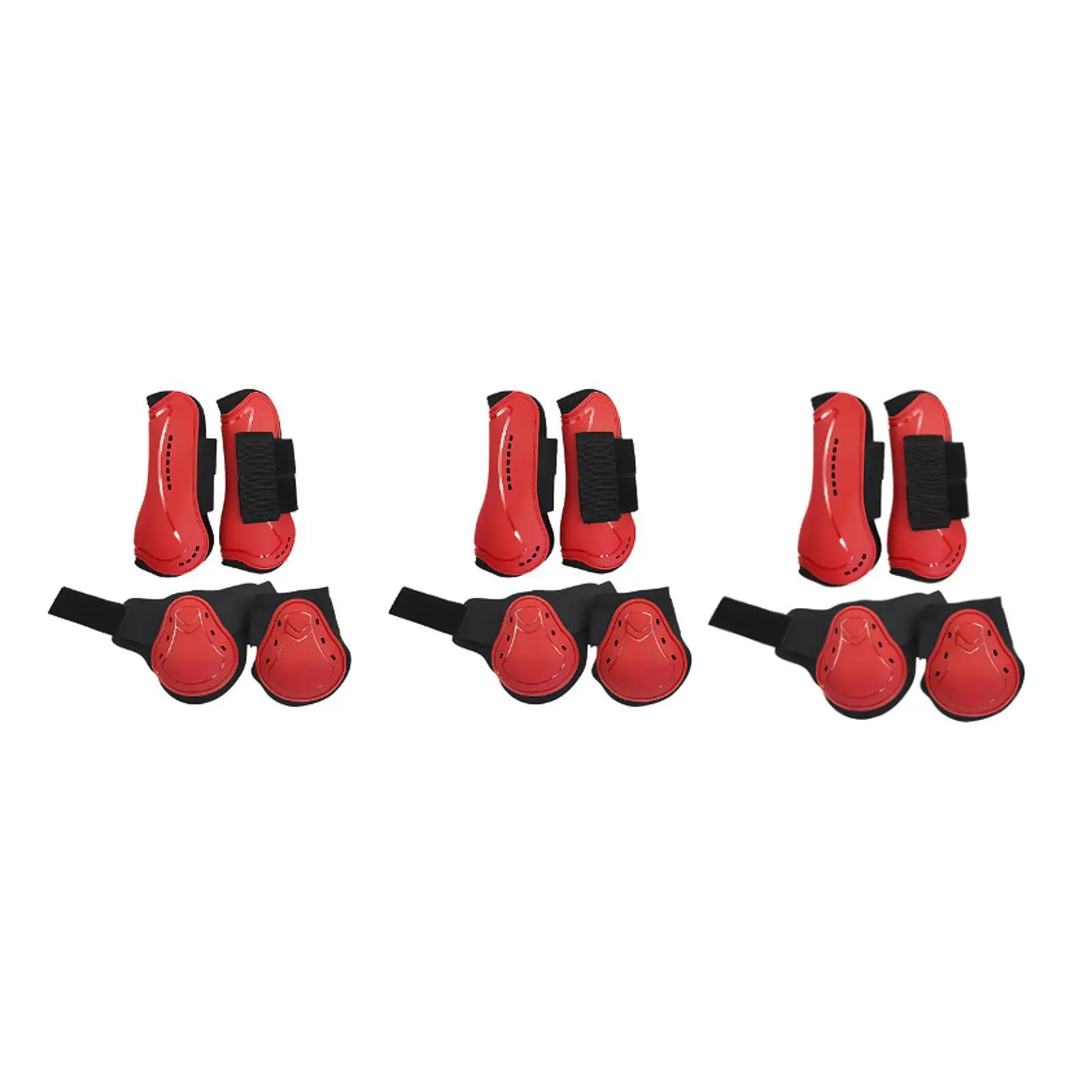 4 Pieces Horse Tendon Boots Open Front Fetlock Boots Protectors Jumping Trail Riding Equine Supplies Leg Protection Guard