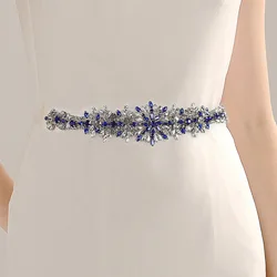 Mode handgestikte zware riem handgemaakte sprankelende strass tailleband voor vrouwen bruids trouwjurk riemaccessoires