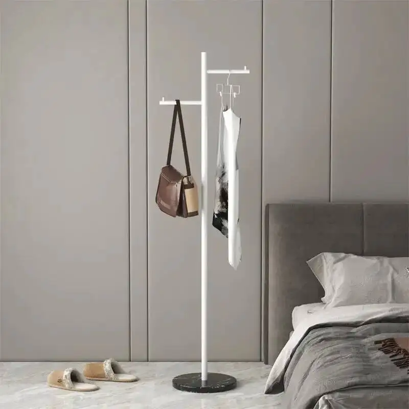 

Wrought Iron Floor Coat Rack Household Nordic Simple Clothes Hanger Bedroom Clothing Rack Stand Hotel Hallway Clothes Bag Shelf