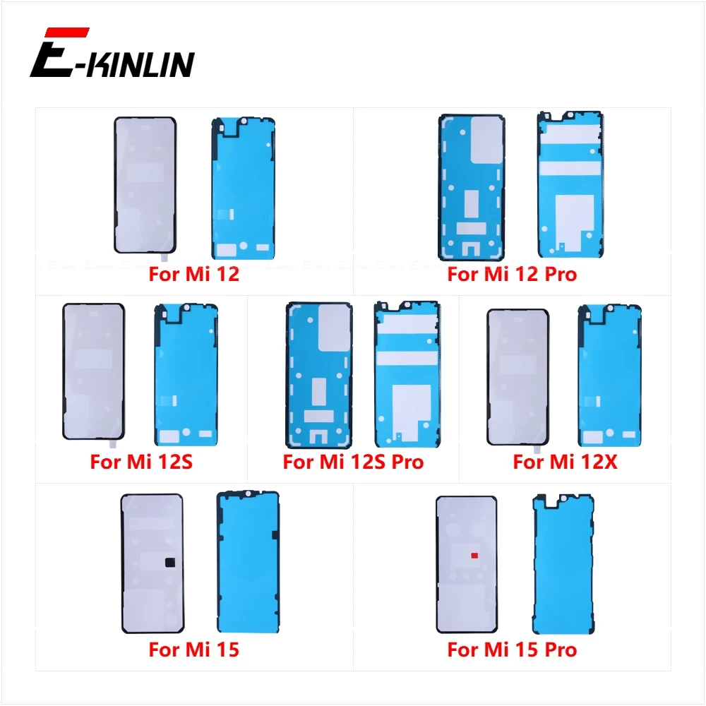 LCD Display Screen Back Battery Cover Rear Sticker Adhesive Glue Tape For Xiaomi Mi 12 12S 12X 15 Pro