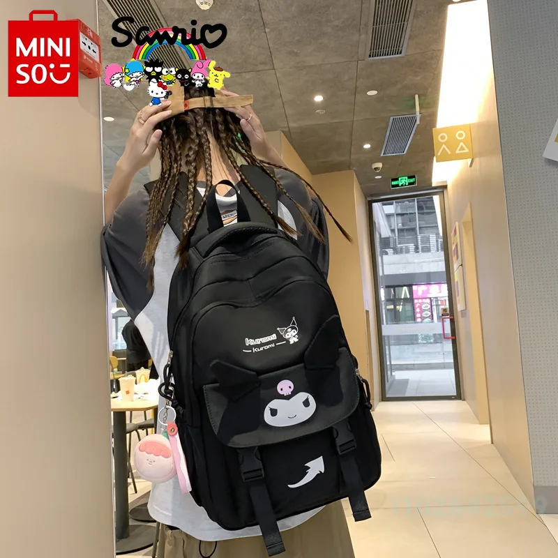 Miniso Sanrio Новый женский рюкзак модный высококачественный рюкзак для девушек мультяшный маленький свежий большой вместительный студенческий рюкзак