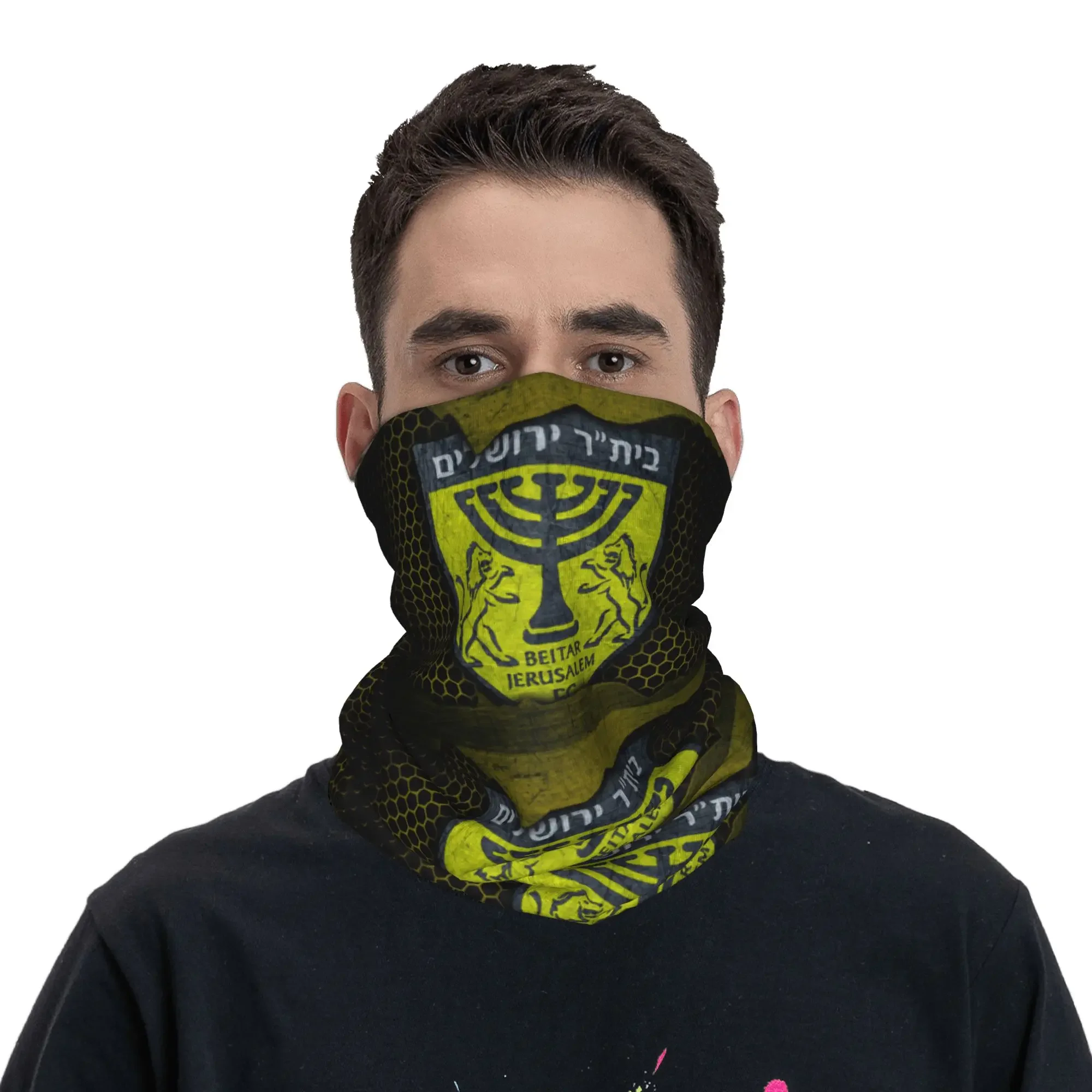 New Beitar Footbally Jerusalem FC Bandana Neck Gaiter UV Protection Face Scarf Cover Men Women  Headwear Tube Balaclava view 4