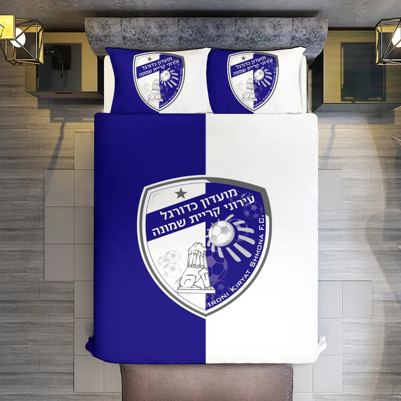 Hapoel Ironi Kiryat Shmona Set biancheria da letto Copripiumino Camera da letto Trapunte Singolo Twin King Size Copripiumino Tessili per la casa