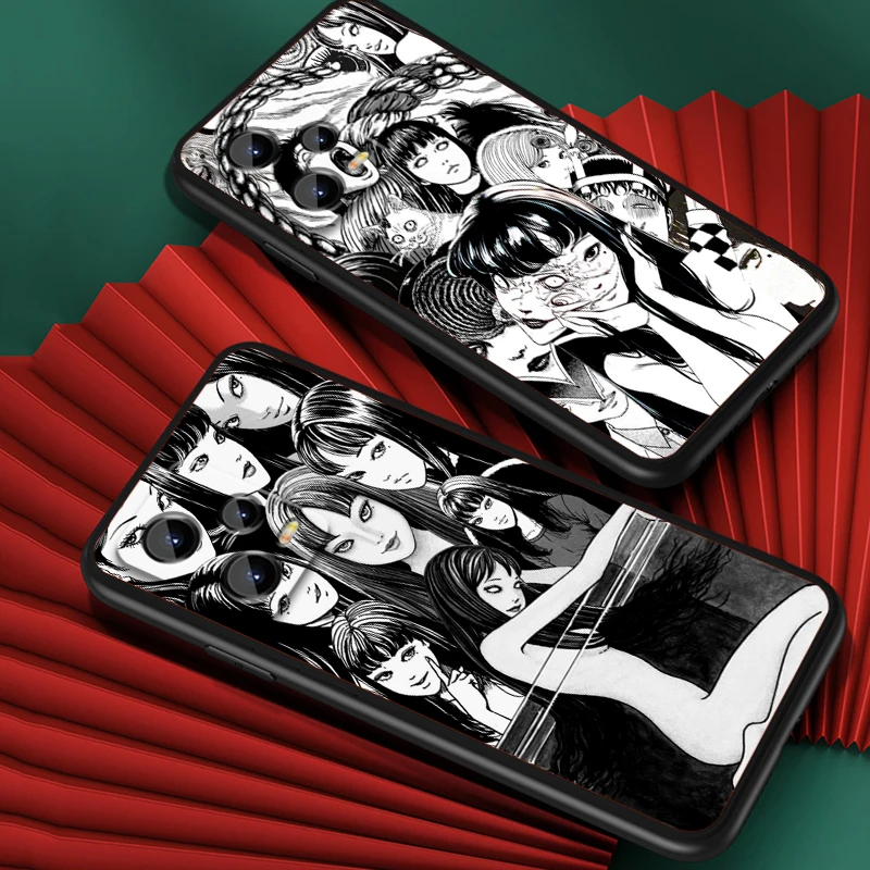 Tomie Kawakami Junji Ito Art For Xiaomi Redmi Note 13 12R 12 12S Turbo 11 11T 11S 10 10S Pro Plus 5G Black Funda Phone Case