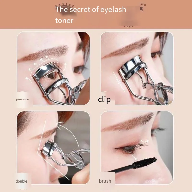 1pcs Lady Professional Eyelash Curler With Comb Tweezers Curling Eyelash Clip Cosmetic Eye Beauty makeup Tool maquillaje