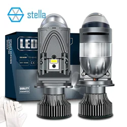 Stella Double Lens/Single Lens H4 LED Headlight Bulb Projector Lamp High/Low Beam High Power 110W 18000Lm 2 Chips for High Beam