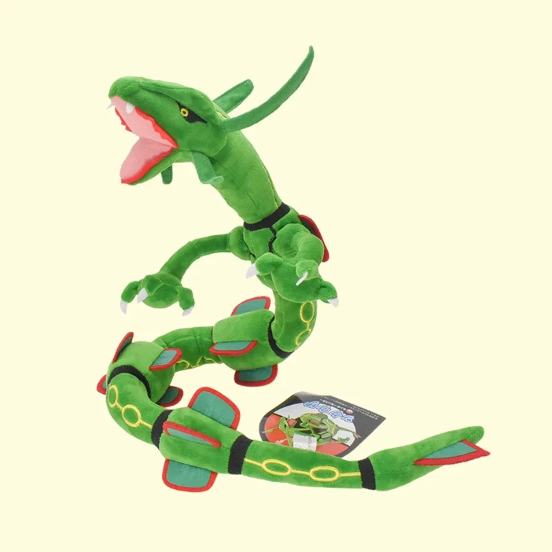 Pokemon Rayquaza ตุ๊กตาตุ๊กตา Animation หมอนเดสก์ท็อปเครื่องประดับตกแต่งโครงกระดูก Bendable ของเล่นเด็กคริสต์มาสของขวัญ