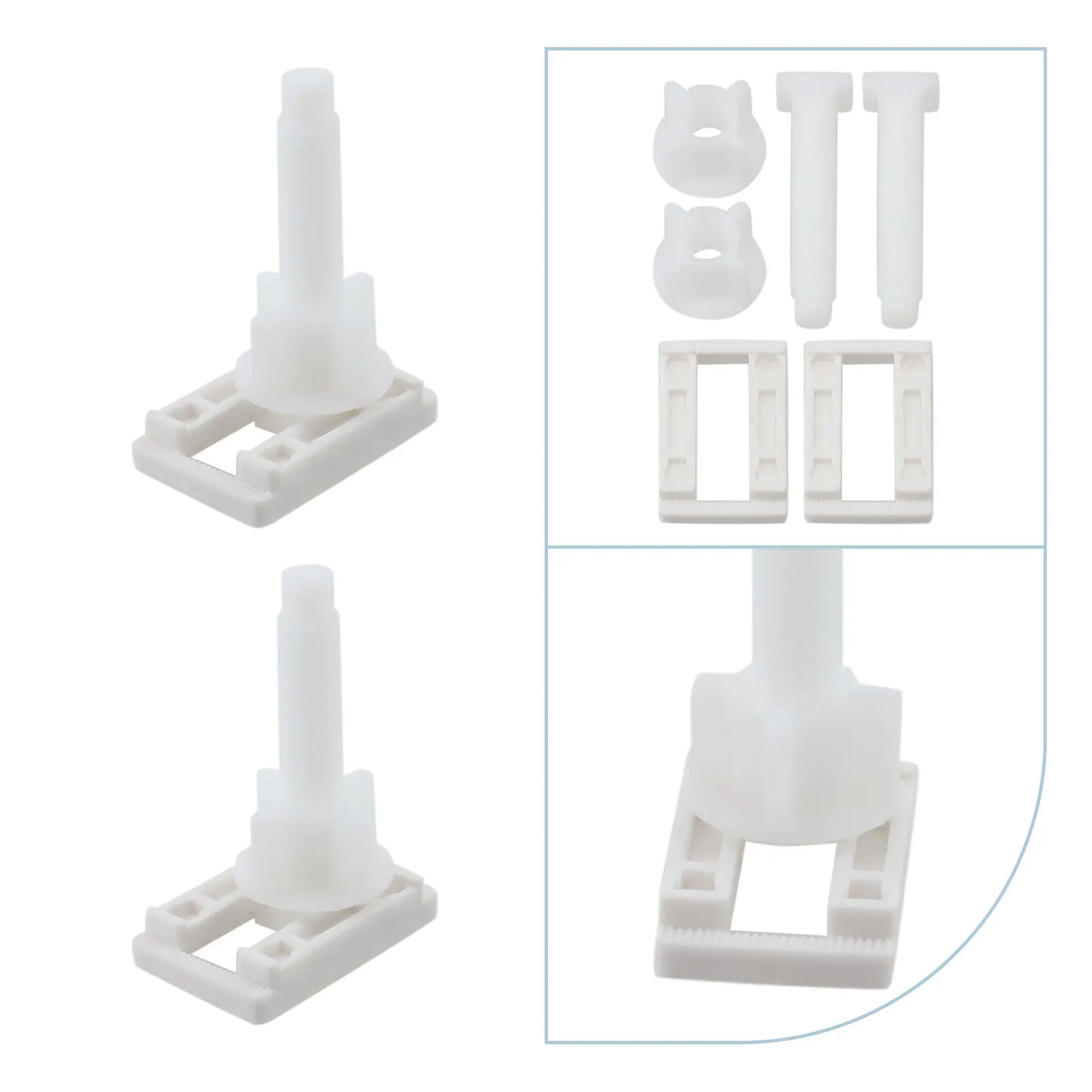 Toilet Lid Toilet Hinge Screws Hinge Screw AccessorieL Bolt Fixing Plastic Rectangle Toilet Lid Hinge Screw White And Bottom