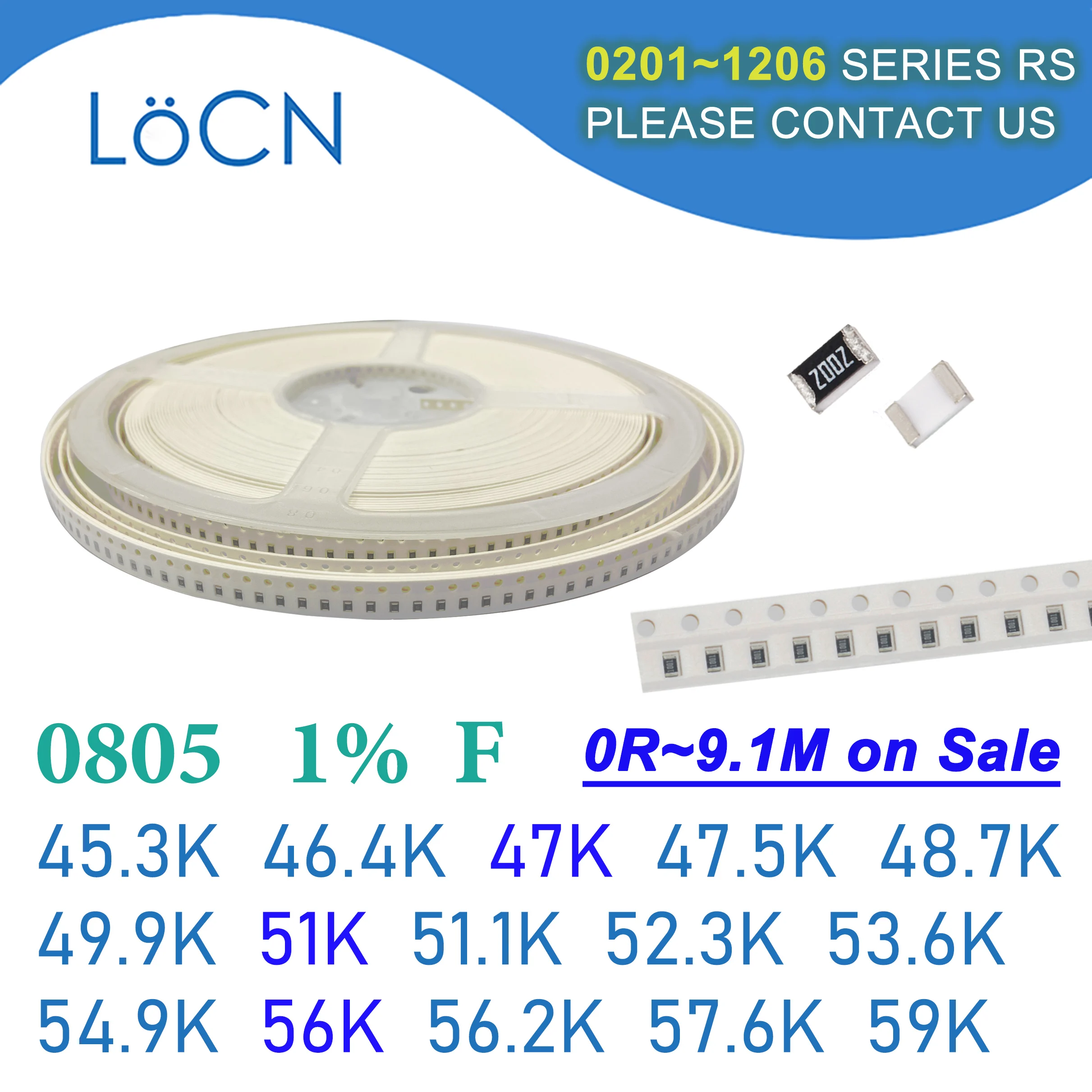 

0805 1% 5000 шт. SMD резистор F 45,3 К 46,4 К 47 К 47,5 К 4,5 К 49,9 К 51 К 51,1 К 52,3 К 53,6 К 54,9 К 56 К 56,2 К 57,6 К 59 К 2012 Ом
