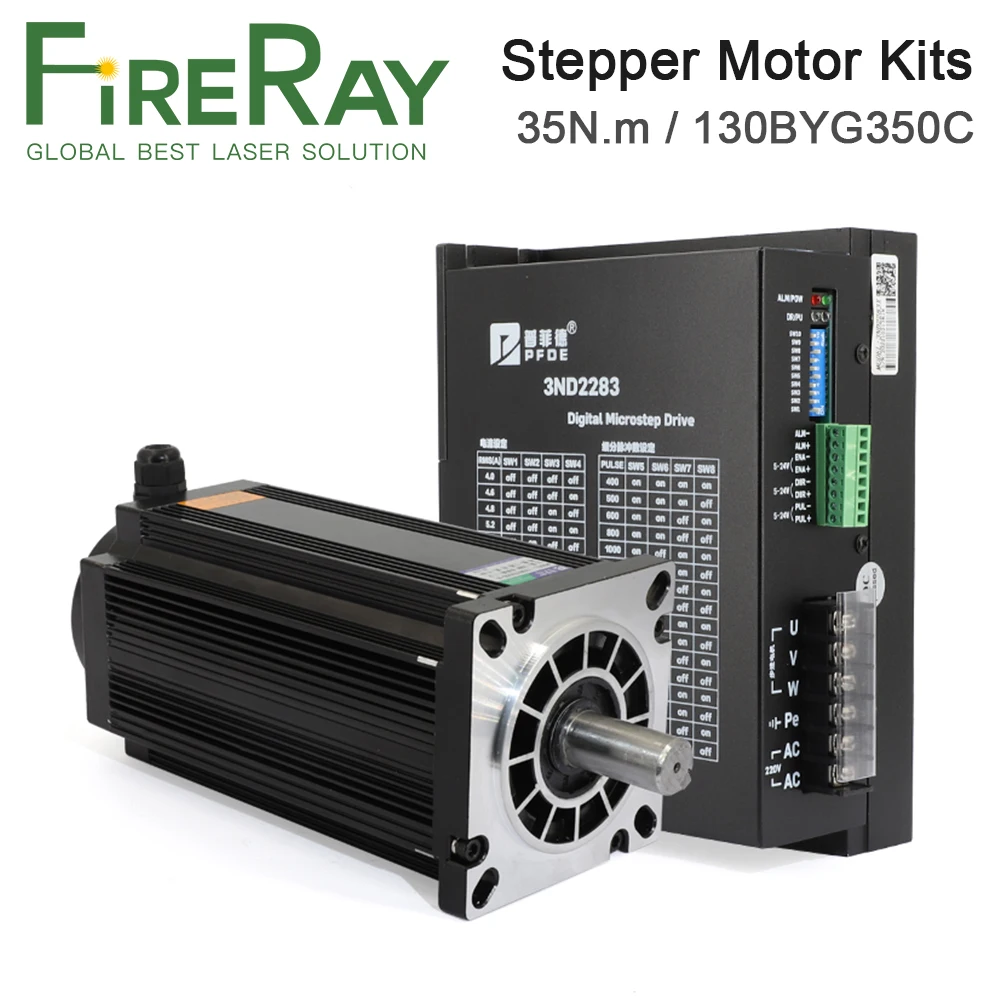 

FireRay 35N.m 3Phase Stepper Motor Driver Kits 220V 3ND2283+130BYG350C Shaft Diameter 19mm 24mm