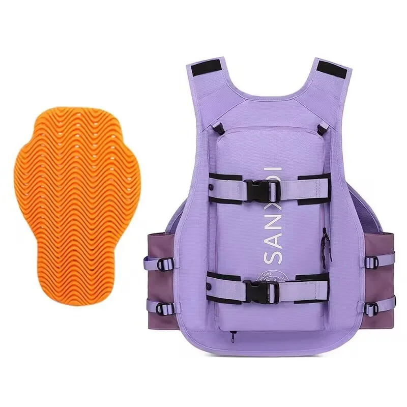 Outdoor Skiing Tatical Vest Pack Multifunctional Carrying Single Snowboard Backpack Cycling Hiking Back Protector Waistcoat Bags