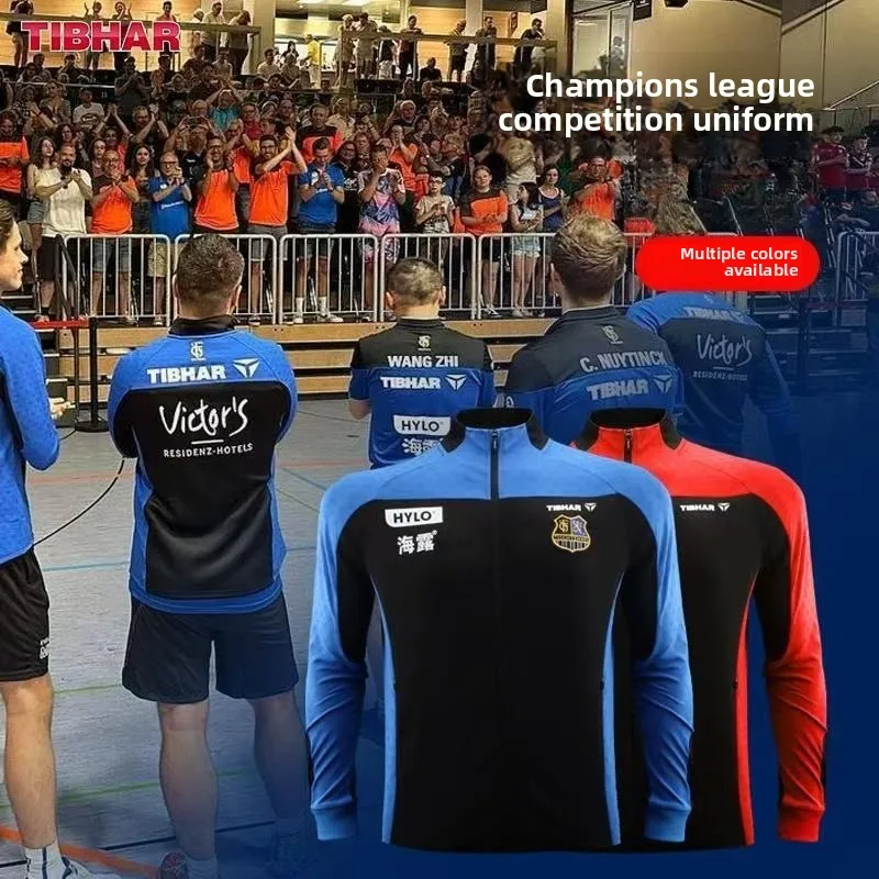

TIBHAR Tall Table Tennis Suit Men's and Women's Long Sleeve Jacket Set New Champions League Sportswear Autumn/Winter Edition