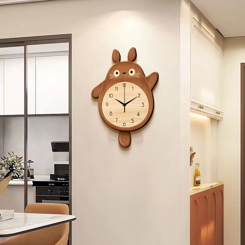 الشمال الحديثة الإعداد ساعة حائط ديكور التصميم الجمالي بلا ضوضاء البندول ساعة المنزل الأطفال Wanduhr غرفة المعيشة الديكور