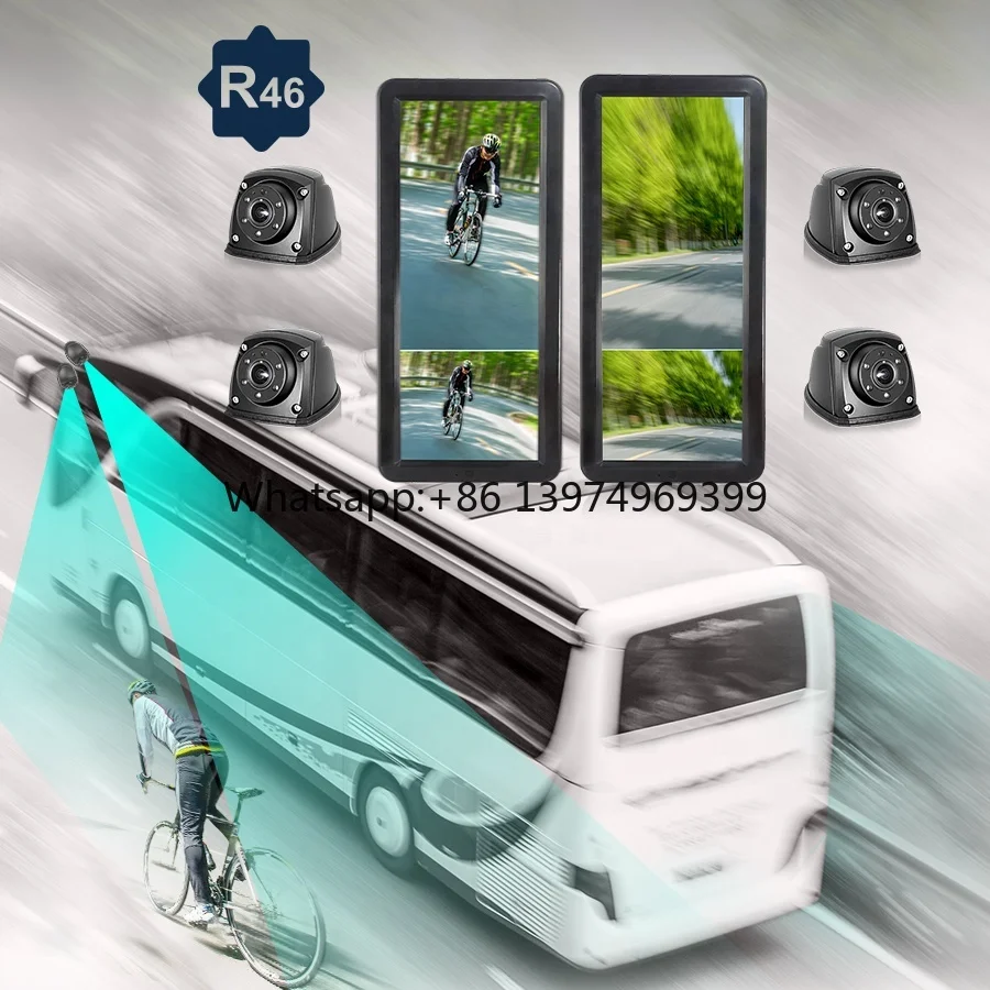 Bus Monitor Rear View Mirror  1000cd/m2 High Brightness 12.3 Inch HD Electronic Mirror