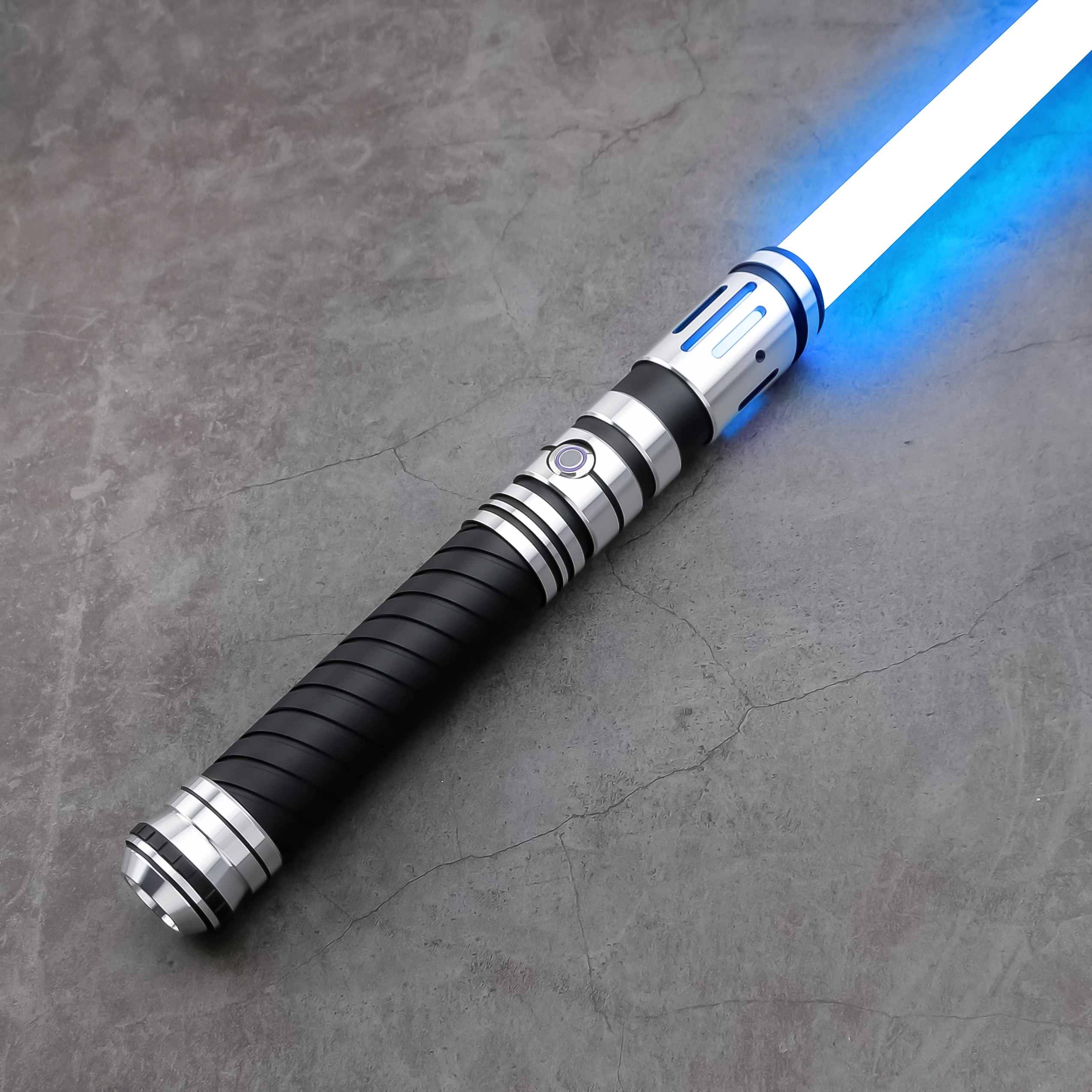 TXQSABER Heavy Dueling RGB / Neo Pixel Smooth Lightsaber Colors Changing Metal Hilt Lock up Blaster Laser Jedi Sword Kids Toys