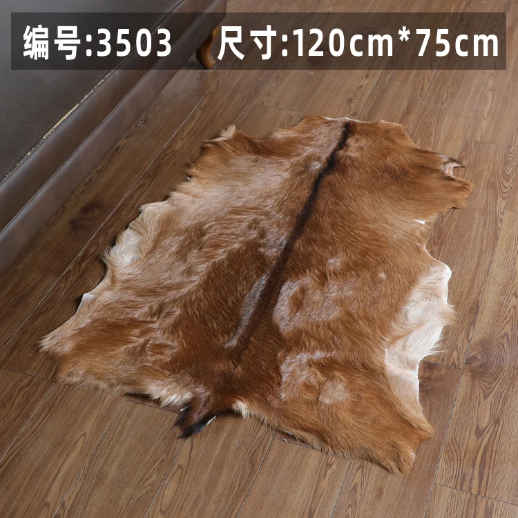 Unique Natural Goat leather Rug Wool Leather Chair Cushion Carpet for living room cat mattress dog beds real fur 120cm75cm