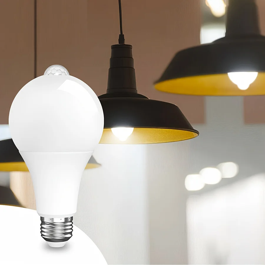 E27 B22 Base Lamp LED Motion Sensor Light Bulb PIR Auto ON/OFF Night Light For Porch Stairs Garage Bedroom Hallway Toilet image 5