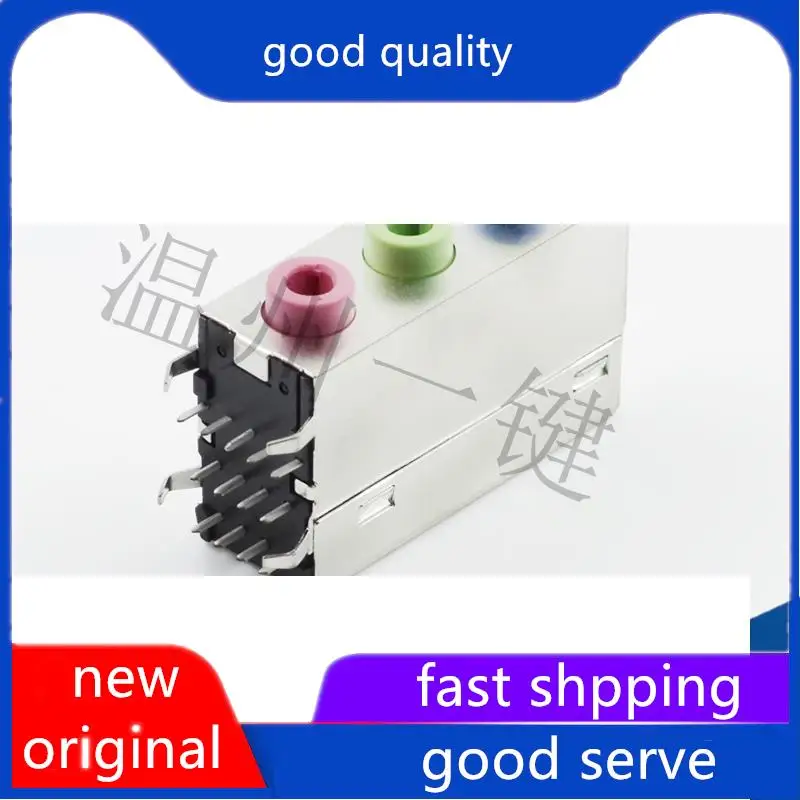 

10 шт. оригинальные новые JACK110 три позиции 3,5 мм компьютерная материнская плата наушники звуковой разъем переключатель наушников красный зеленый синий тройной