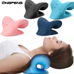 Neck Shoulder Stretcher Neck Pain Relaxer Cervical Traction Device Pillow for Pain Relief Cervical Spine Alignment