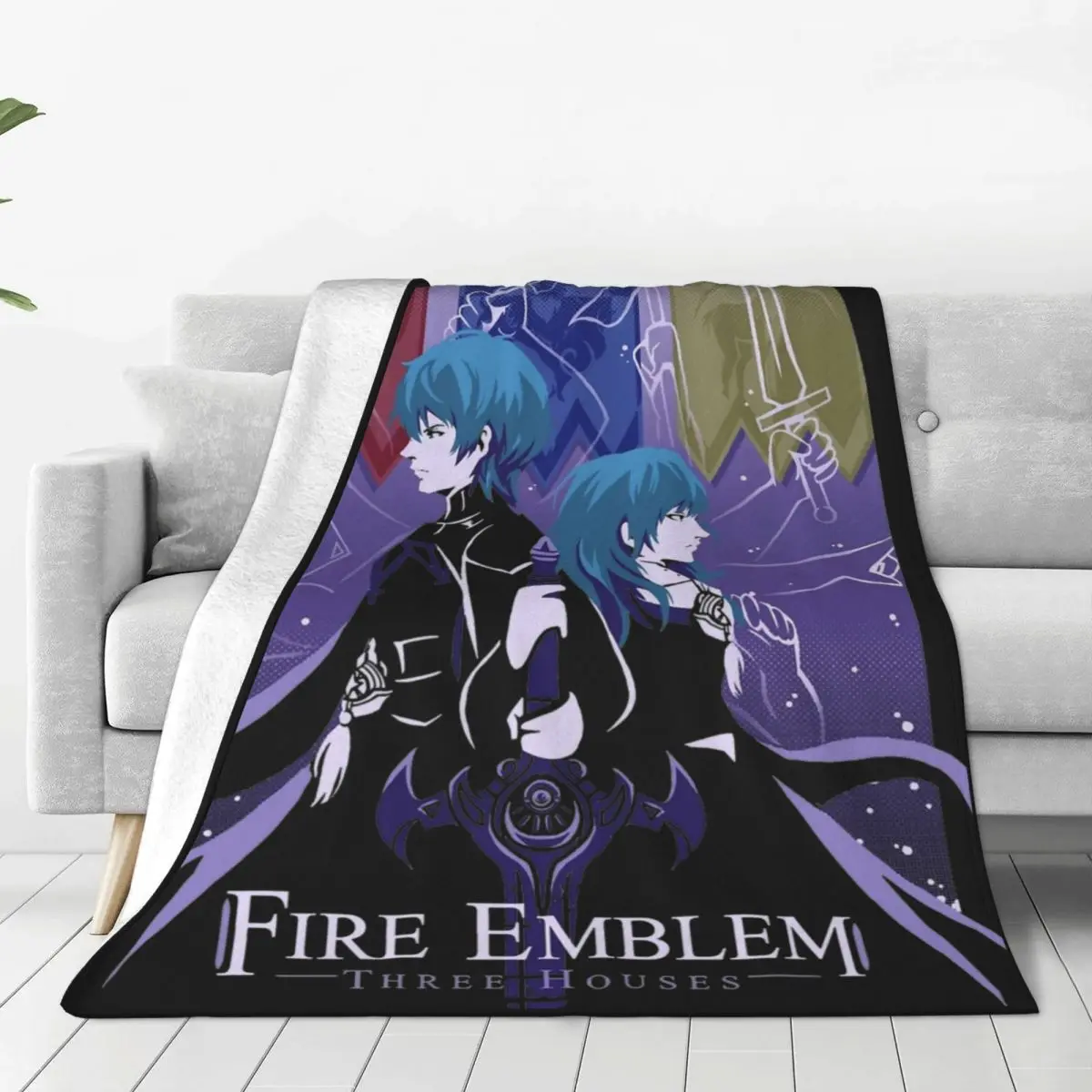 Relax Fire Emblem Three Houses Blanket Merch Sofa Decorative Funny Games Blanket Throw Lightweight Thin Fleece for Travel