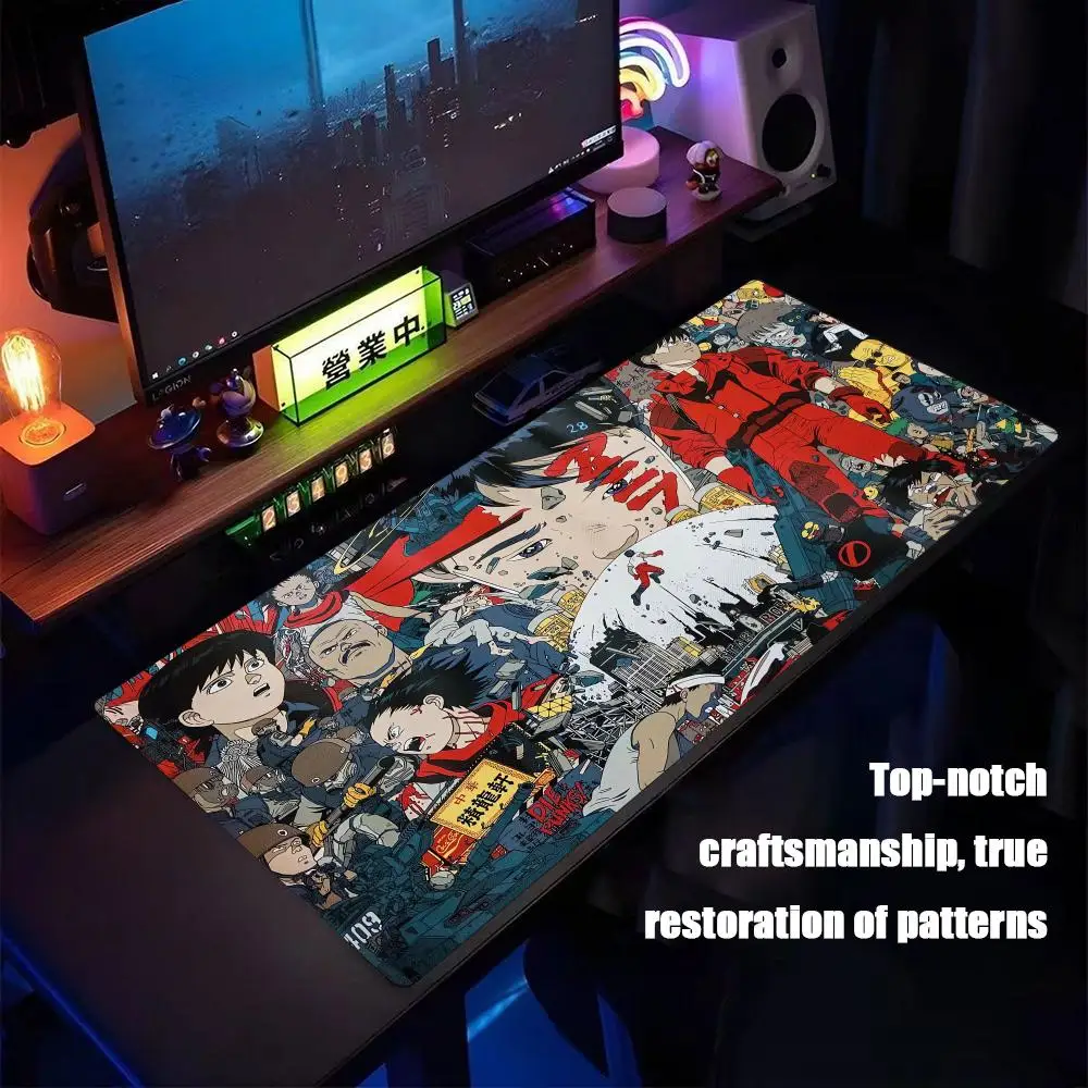 Anime A-akiras Cool Mouse Pad Tapetes de Mesa Teclado, Borracha Kawai, Tapete de Mesa Antiderrapante, XXL90x40cm