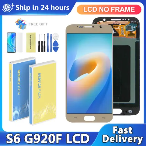 5.1'' SUPER AMOLED For Samsung S6 LCD Display Touch Screen Digitizer Assembly Replacement Parts G920 G920F S6 Display Screen
