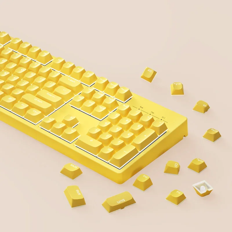 Horizon Pudding Keycaps Dubbel Leer Melk Tweekleurig Spuitgegoten Lichttransmissie PBT Mechanisch Toetsenbord Keycaps Univer