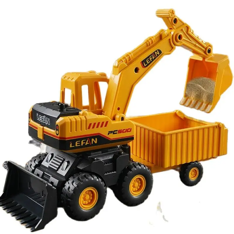 

Engineering Car Series Toy Car Children Excavator Forklift Bulldozer Truck Boy 3-in-1 Set Crane Toys