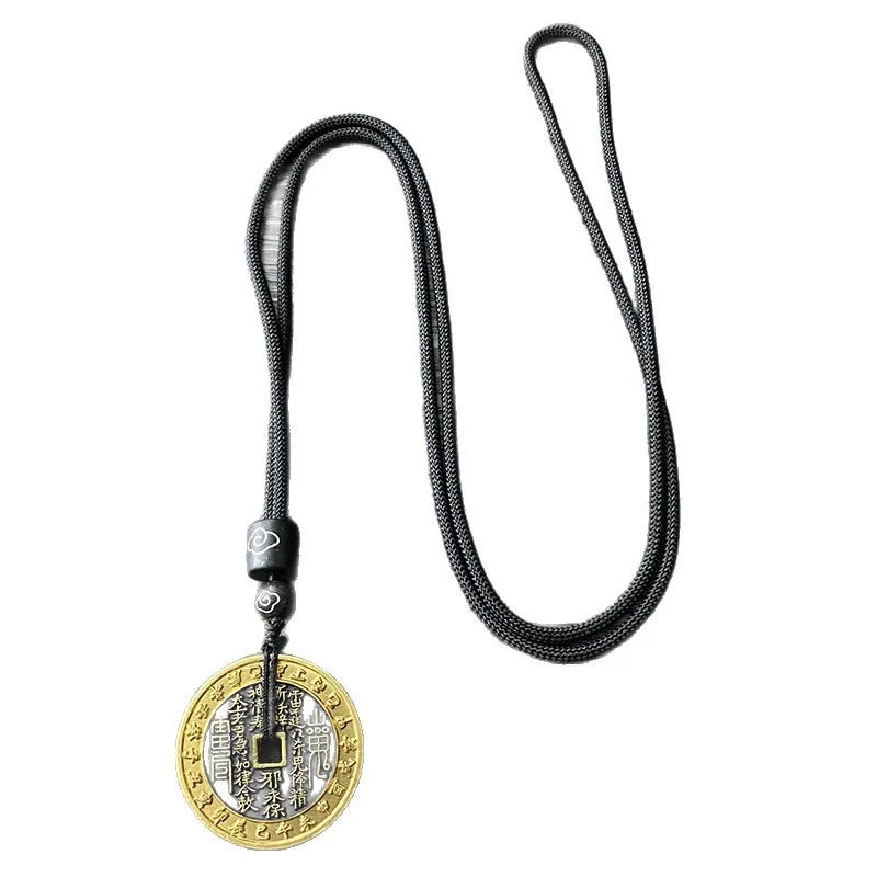 Genuine cinnabar pure copper Shangui money pendant necklace, Daoist amulet for peace, men's and women's couple's hanging acc