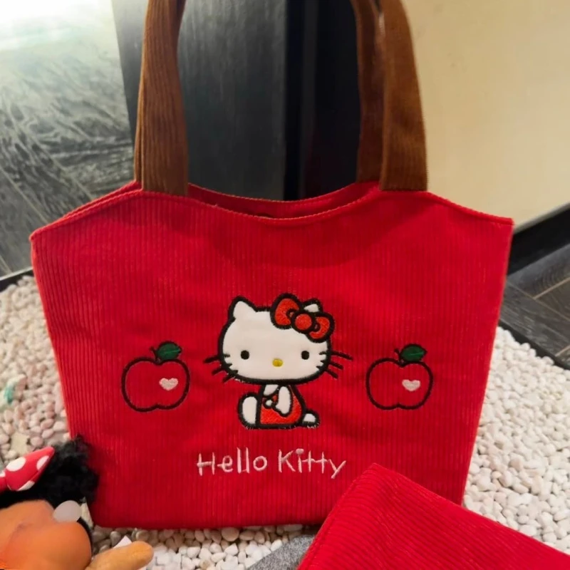 

New Cute Cartoon Embroidered Women's Shoulder Handbag Anime Cat Gym Travel Bags Fashion Women's Sweet Versatile Shoulder Bag