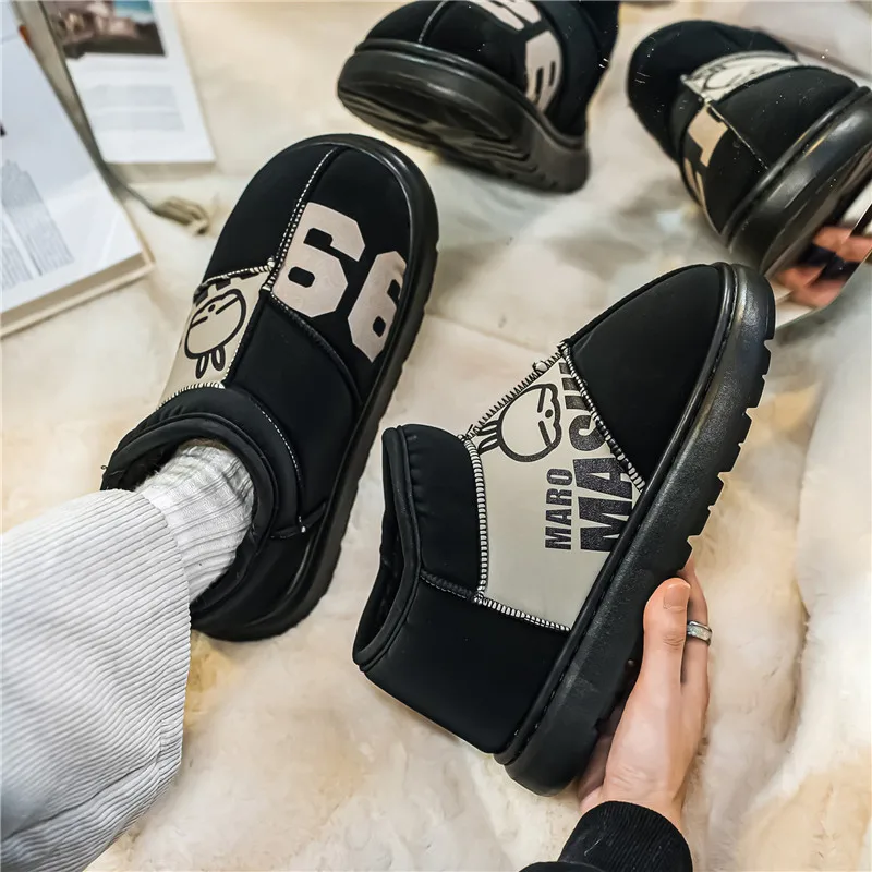 

2024 Winter Popular Men's Snow Boots Fashion Plush Warm Snow Boots High-top Cotton Shoes Male Trendy Comfortable Shoes