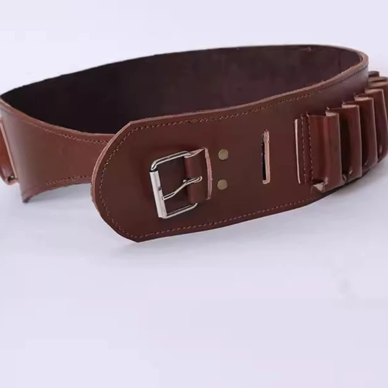 Tactical 25-magazine Leather Belt Pouch, Designed for Outdoor Hunting, CS Gaming, and Military Memorabilia Collections