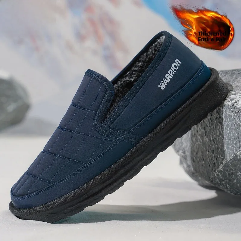 

Мужские зимние зимние ботинки Thiened Warm Cotton oes без шнуровки ly oes Lightweight Comfortable Casual oes с круглым носком