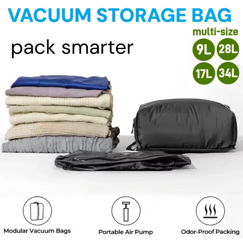 Vacuum Storage Bags for Clothes, Thickened TPU Air Tightness Compression Bags  for Home Travel Moving, Waterproof Space Saver