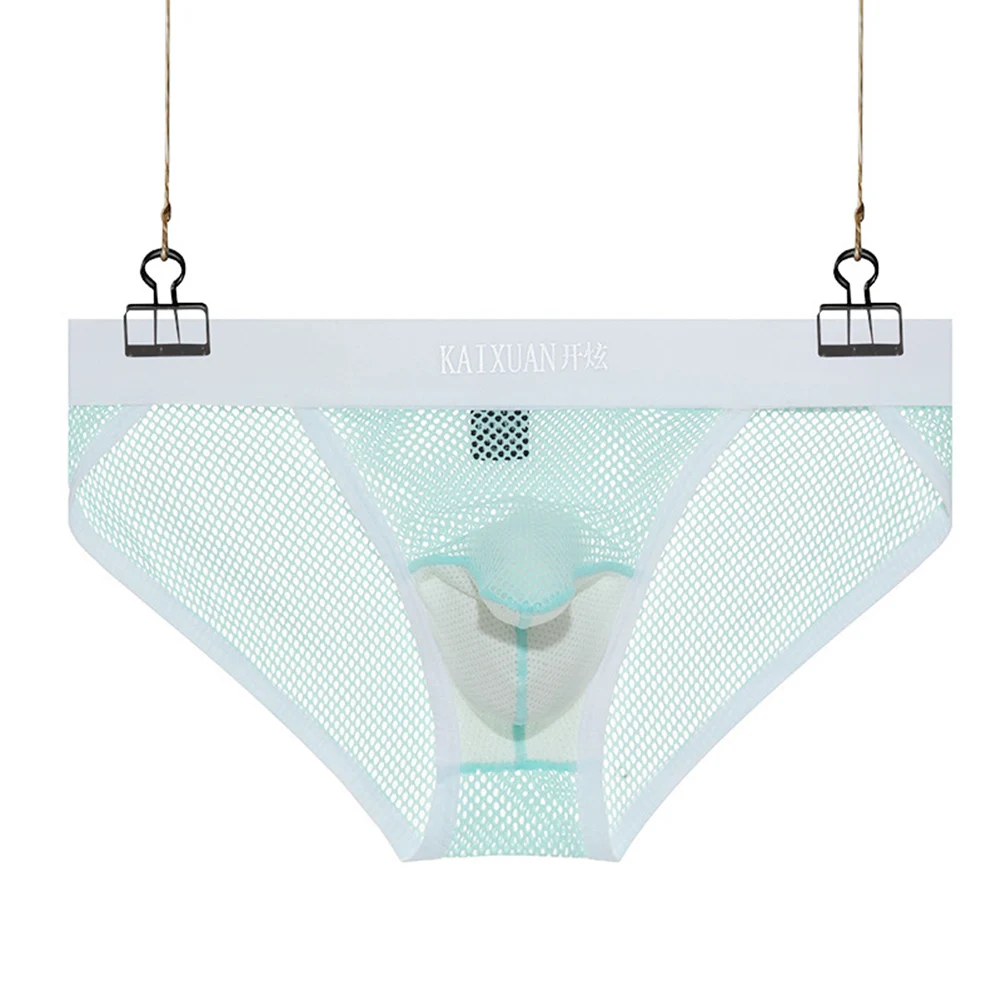 

Men Mesh Hollow Panties See Through Briefs Hollow Out Underwear Elephant Nose Bulge Pouch Lingerie Ultra Sexy Bikini Fashion