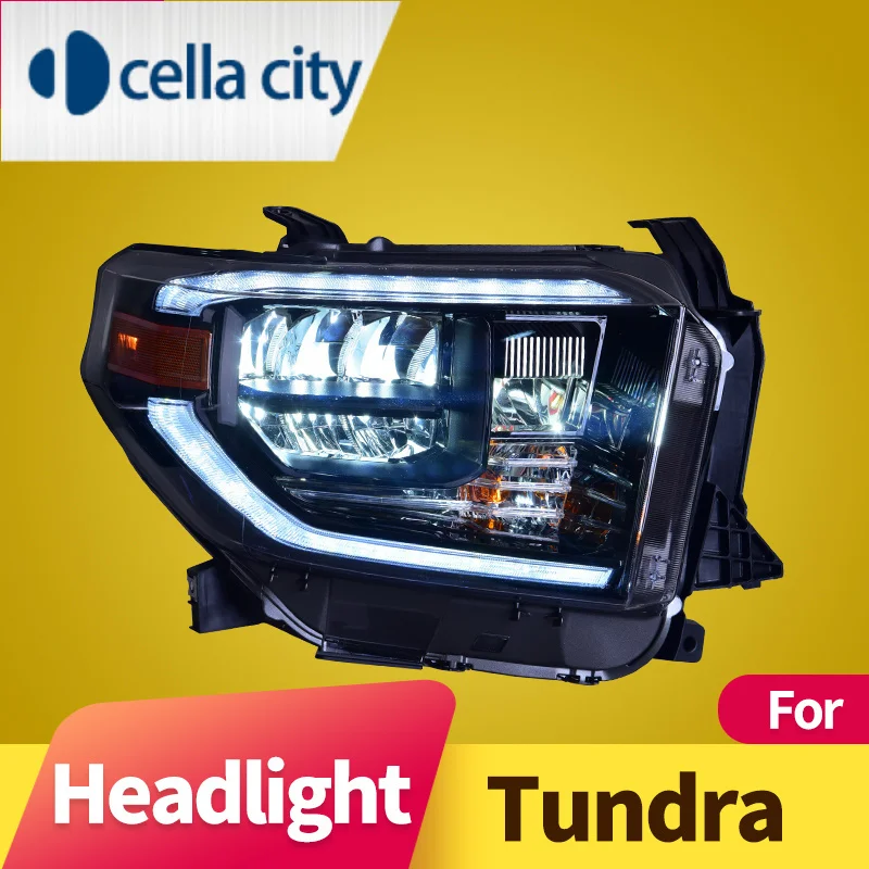 

Headlight Assembly For Toyota Tundra 2014-2019 LED DRL LED Sequential Turn Signal LED Low Beam LED High Beam