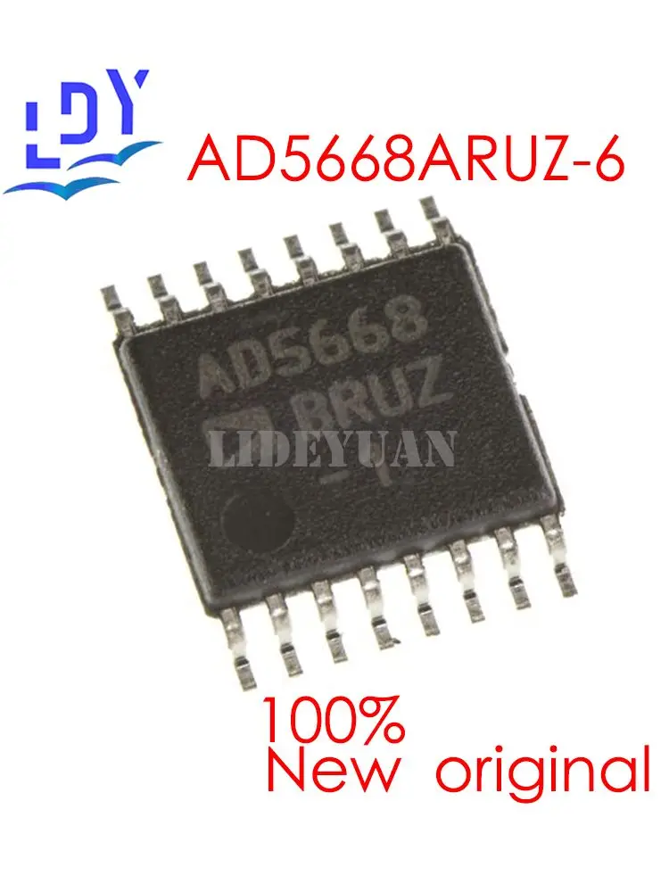 Conversor Digital-para-Analógico IC Chip, Adequado para Grau Industrial, AD5668ARUZ-6, TSSOP16L, 1Pc