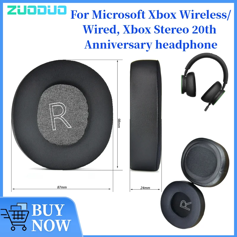

ZUODUO Ear Pads for Microsoft Xbox Wireless/Wired, Xbox Stereo 20th Anniversary Headphones replacement earmuff ear cushions