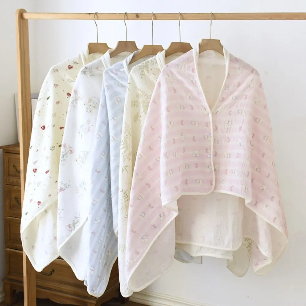 Floral Printed Cotton Mother Cape Blanket Keep Warm Breathable Breastfeeding Cover Soft Feeding Cover Outdoor Nursing Towel