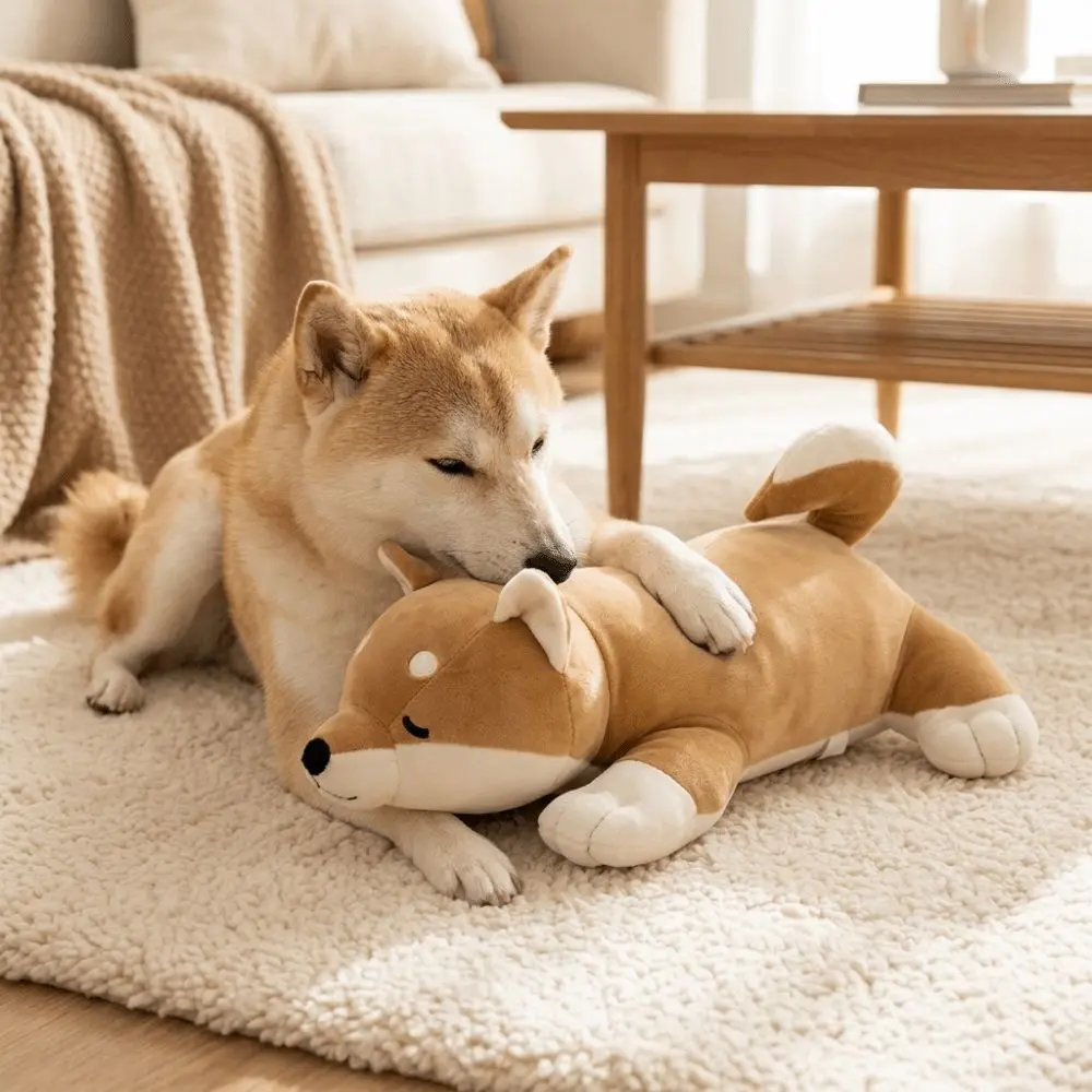 Simulation Heartbeat Pet Heartbeat Plush Doll Comfortable Soft Dog Anxiety Toy Interactive Dong Shape Pet Sleep Aid Toy
