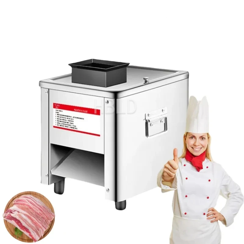 Electric Desktop Meat Cutter Small Fully Automatic Slicer Shredder for Beef Pork Fast Food Restaurant Kitchen Equipment