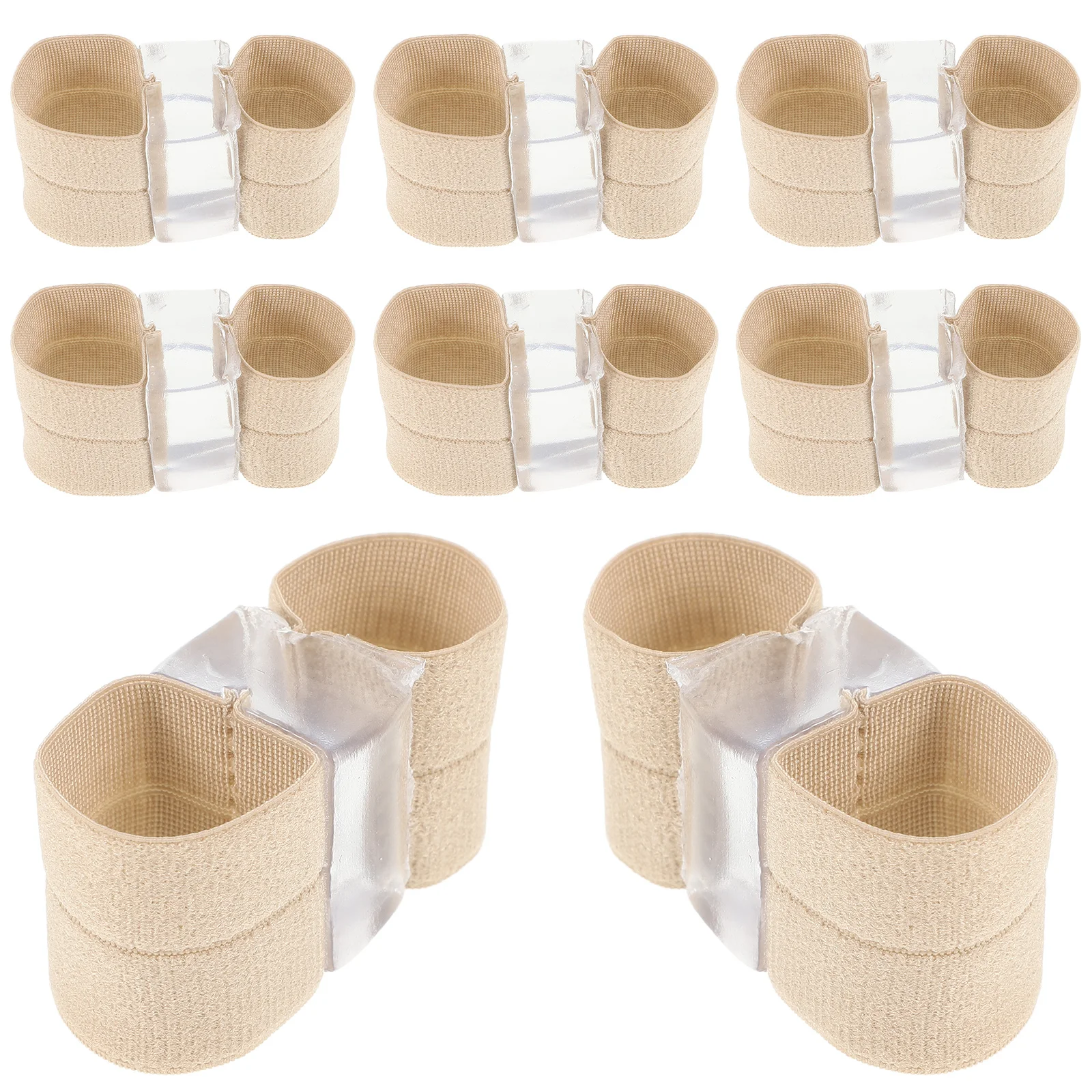 

8 шт. разделители пальцев, облегчение бурсита пальцев, мягкие ремни, дизайн с двумя отверстиями, удобный материал, регулируемые рукава для пальцев ног