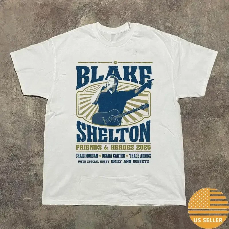 BLAKE SHELTON FRIENDS HEROES Tour 2025 T Shirt Full Size S 5XL ET624