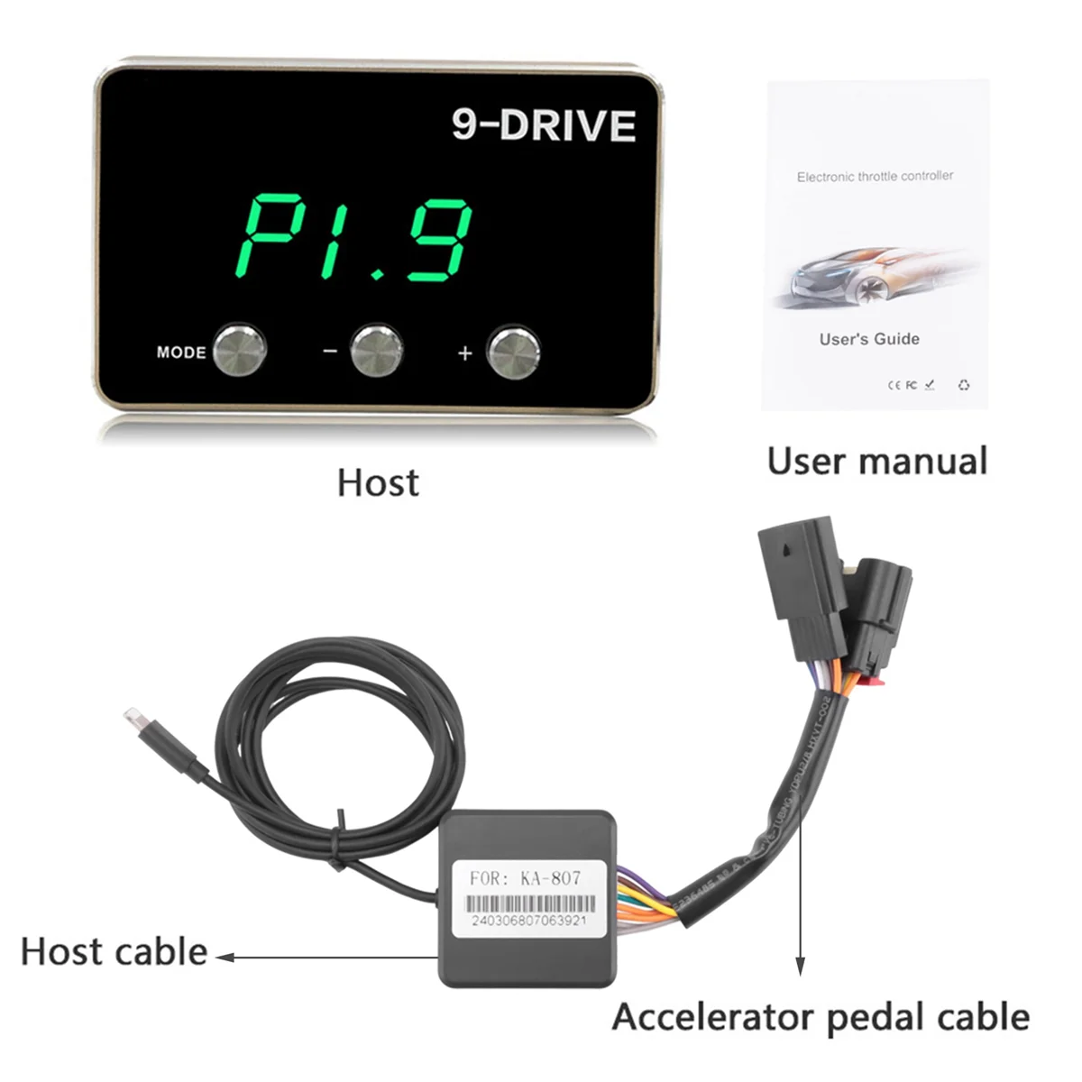 Electronic Throttle Controller 9 MODE Pedal Accelerator Fuel-Efficient for Jeep Wrangler JK Dodge Challenger RAM 1500